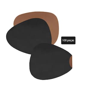 Jogo Americano Organico Preto Marrom Buffet Dupla Face 100un