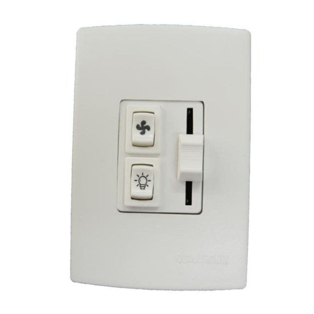 Controle De Ventilador Cinza Bivolt com Luz + Reversão