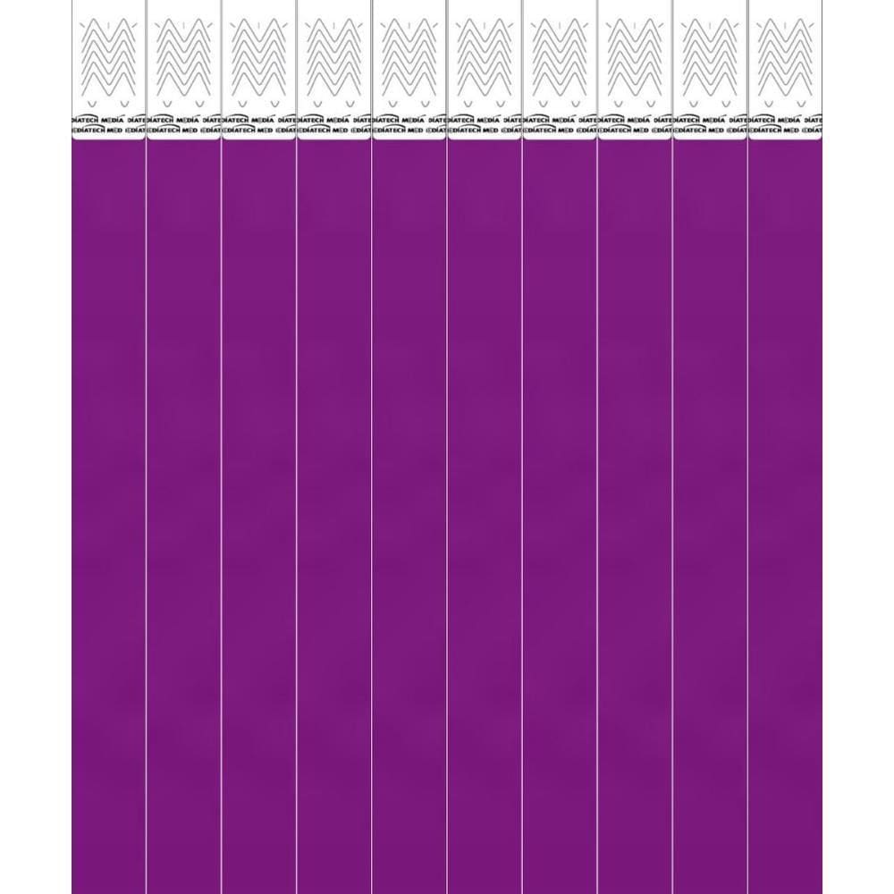 Pulseira Identificação Med Roxo 100unid - Tecnomidia