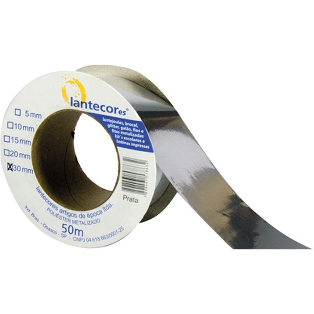 Fita Metalóide 10mmx50mts. Prata - Lantecor