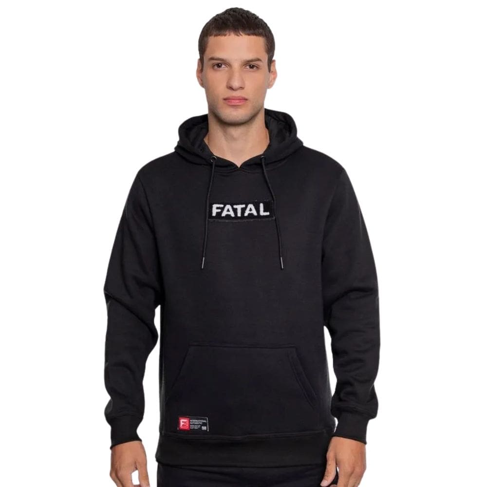 Moletom Masculino Fatal Canguru Preto 30213