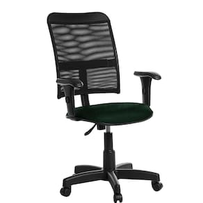 Cadeira de Escritório Giratória Mesh com Braço Verde