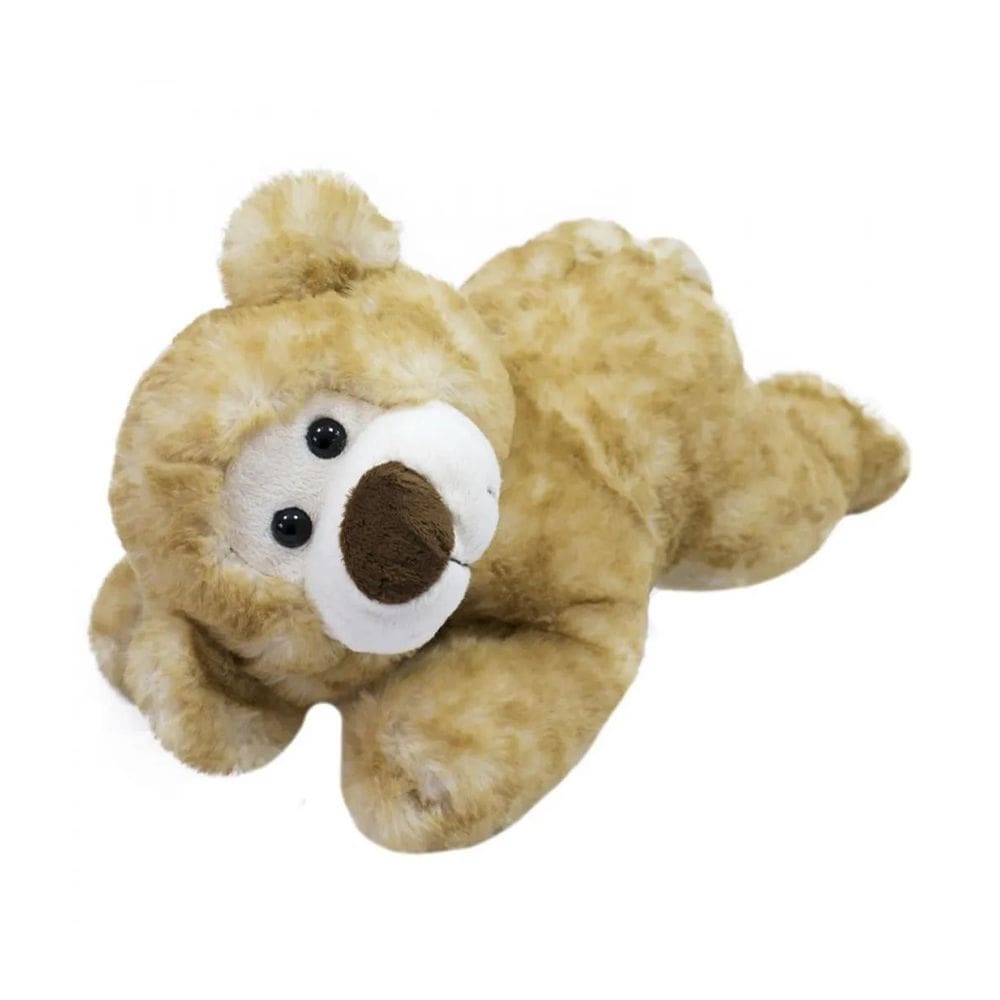 Urso De Pelúcia Marrom Deitado 20Cm