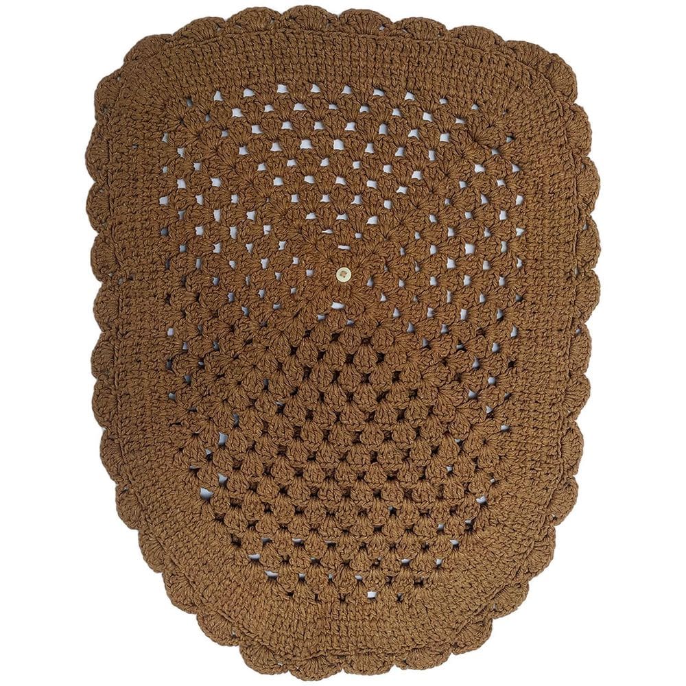 Tampa Vaso Tapete Barbante Crochê 54Cm X 42Cm Casa
