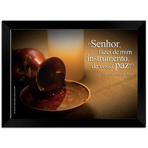 Quadro Decorativo Frases São Francisco Com Moldura E Vidro