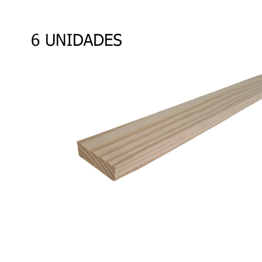 6 Ripas Sarrafos De Pinus 2x7x30cm Aplainado Artesanato