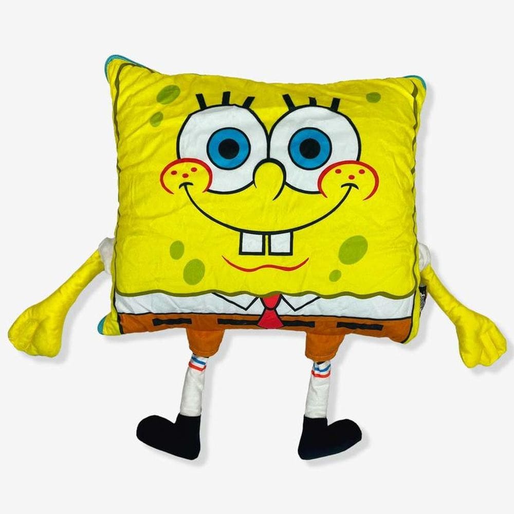Zona Criativa Manta Cobertor 2 em 1 com Almofada Bob Esponja
