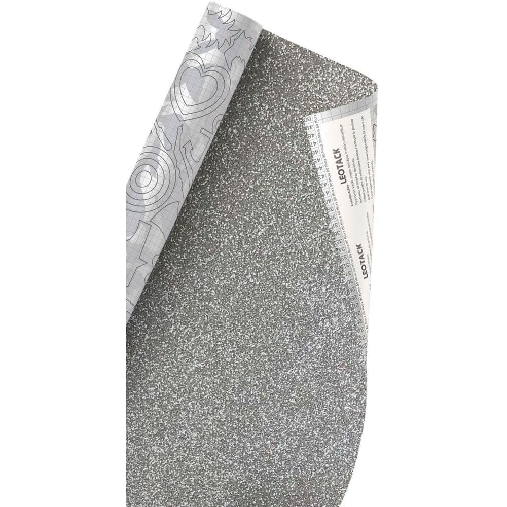 Plastico Adesivo 45Cmx10M Brilho Prata