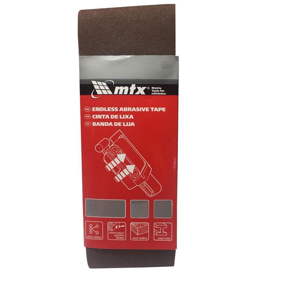 Cinta De Lixa 457X75 Costado Pano 3 Pçs Óxido Alumínio Mtx