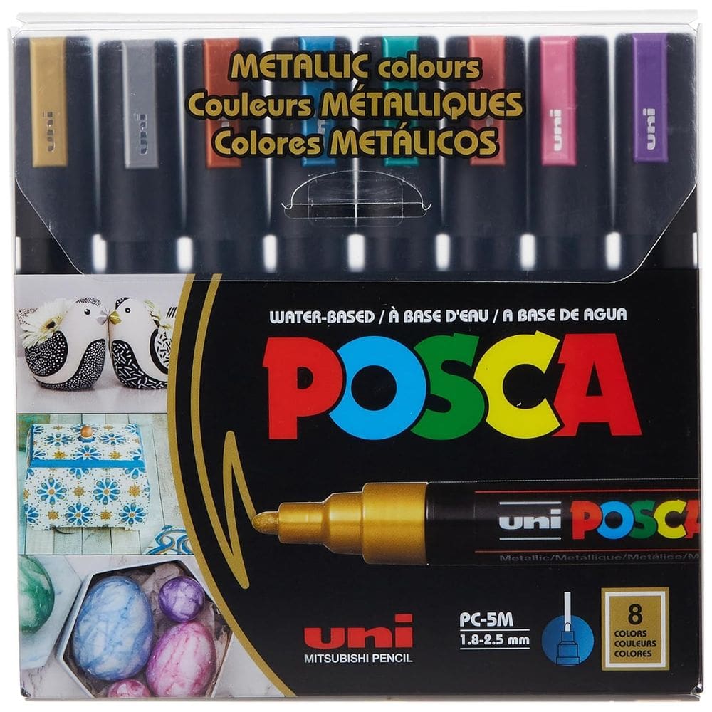 Conjunto de marcadores de pintura Posca PC-5M Water Based Permanent x8