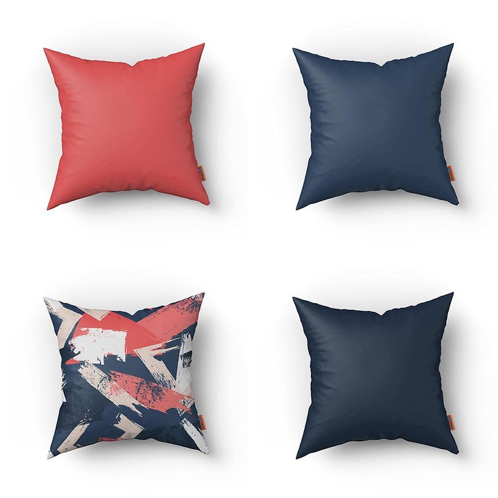 Kit 4 Almofadas Decorativas Estampadas 45 X 45 Cm Nav:4222