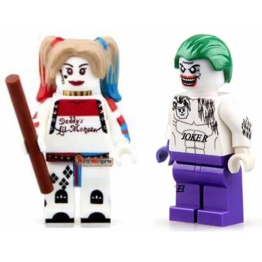 Bonecos Blocos De Montar Coringa E Harley Quinn