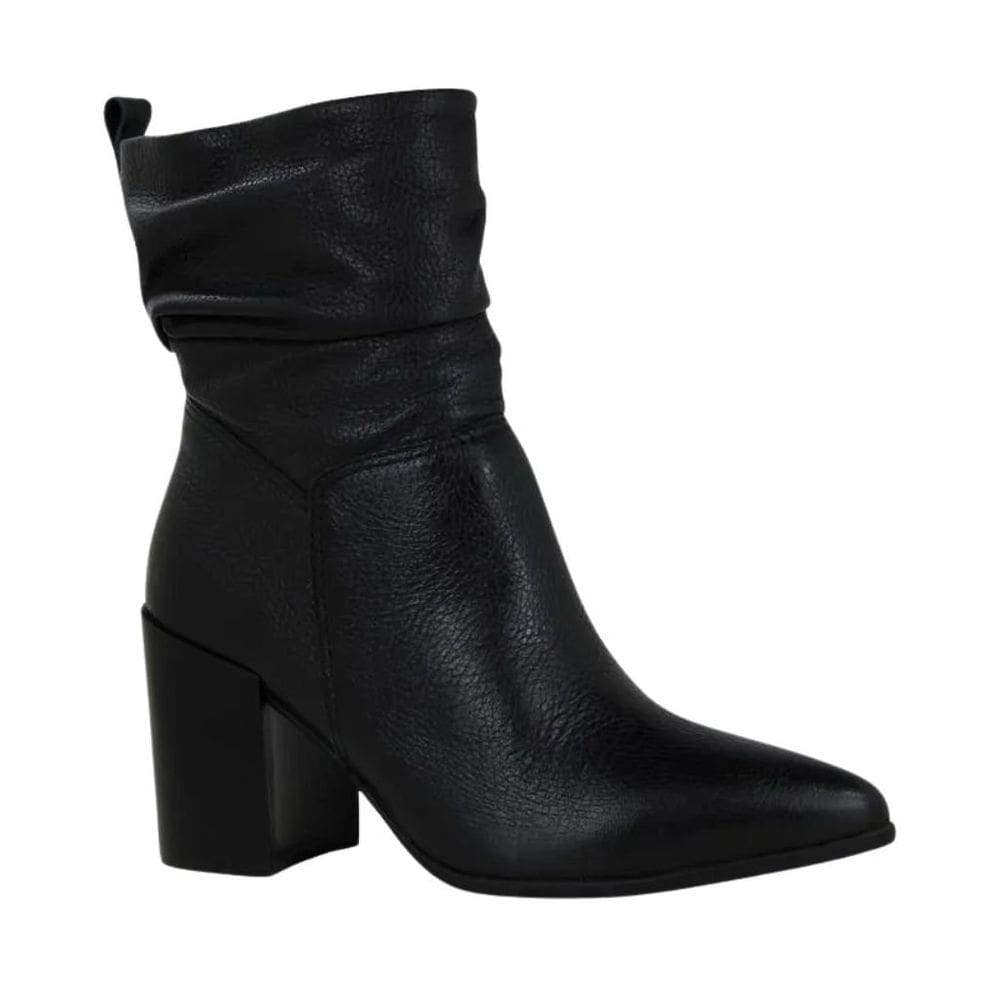 Bota Bottero 360307 Feminino Preto em couro cano baixo saltinho