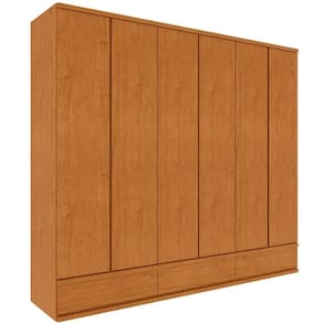 Guarda Roupa Esparta Casal 6 Portas 9 Gavetas Tcil Cor Cinamomo