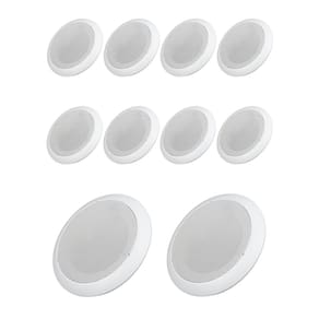 Kit 10 Base Arandela de Teto Plastico Fiamon Para Alto Falante 6" Gesso