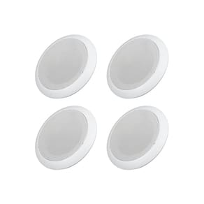 Kit 4 Base Arandela de Teto Plastico Fiamon Para Alto Falante 6" Gesso