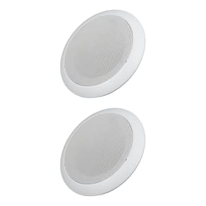 Kit 2 Base Arandela de Teto Plastico Fiamon Para Alto Falante 6" Gesso
