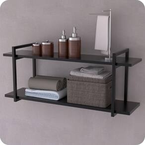 Prateleira Estilo Industrial Banheiro Parede GND PP 60cm