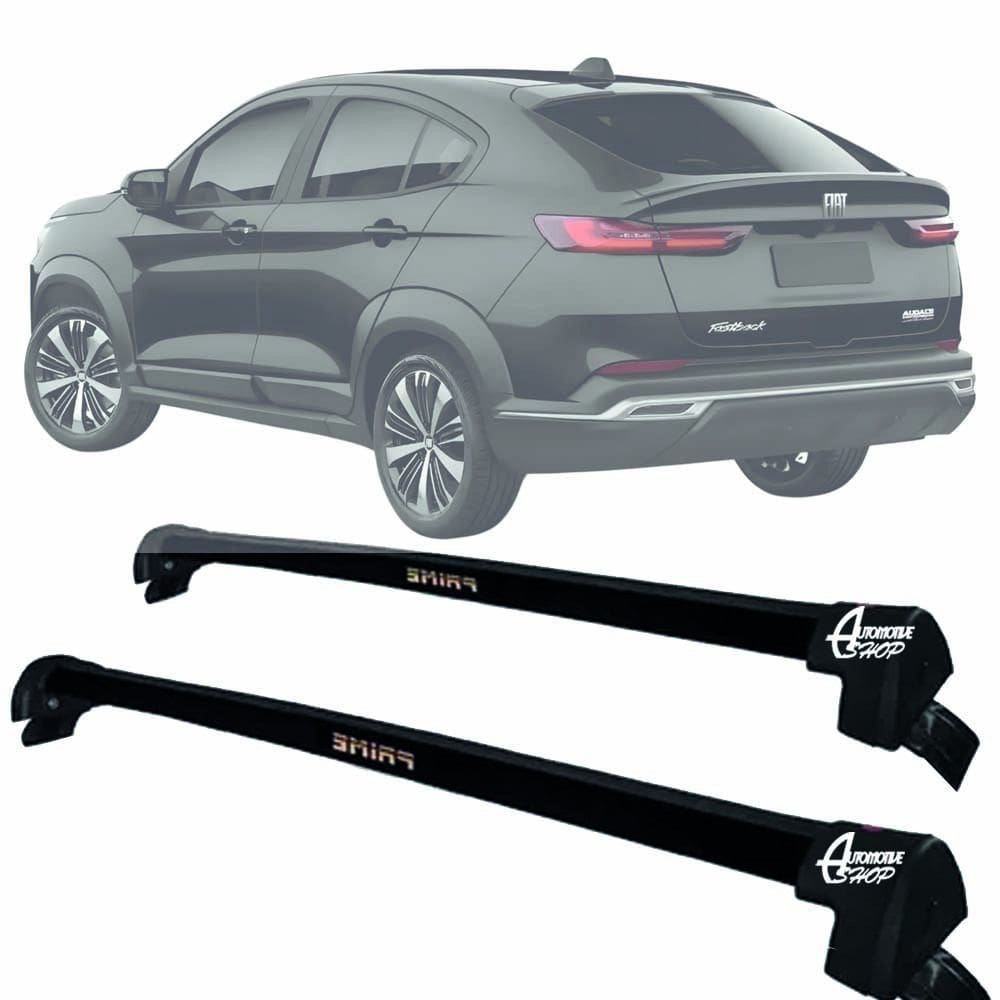 Rack Teto Aluminio Prime Fiat FastBack Turbo Audace Preto