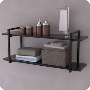 Prateleira Estilo Industrial Banheiro Parede GND PP 120cm