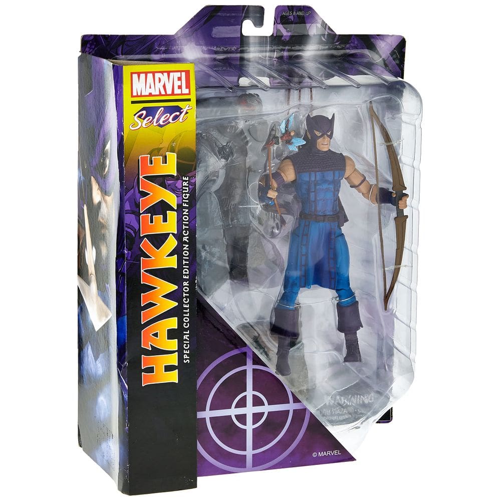 Boneco de ação Diamond Select Toys Marvel Hawkeye 18cm