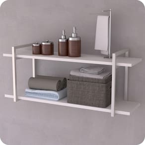 Prateleira Estilo Industrial Banheiro Parede GND BB 60cm
