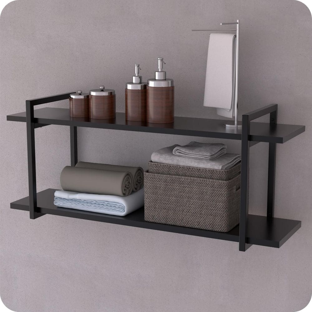 Prateleira Estilo Industrial Banheiro Parede GND PP 100cm