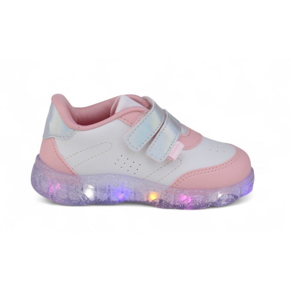 Tênis de Led Infantil Feminino Casual Pampili Liz Luz Colorido