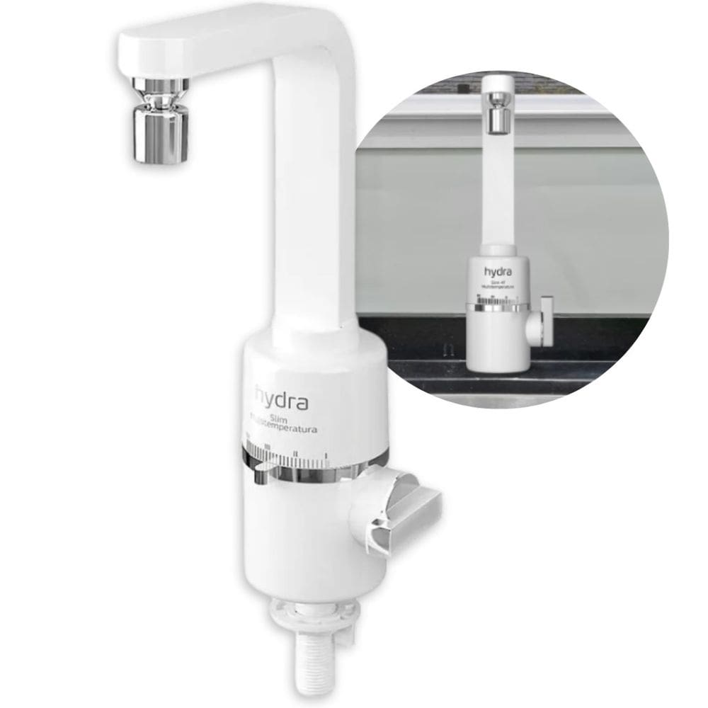 Torneira Elétrica Bancada Slim 4T Multitemperatura Hydra 127v