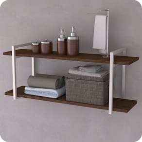 Prateleira Estilo Industrial Banheiro Parede GND BM 100cm