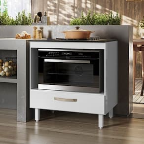 Balcão Para Cooktop e Forno Com 01 Gaveta Branco