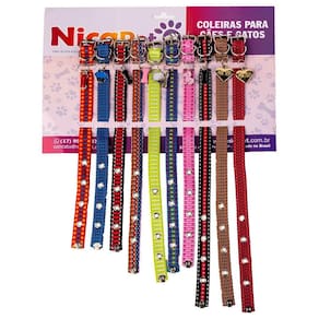 Coleira Para Cachorro Com Pingente - Display Com 10 Unidades