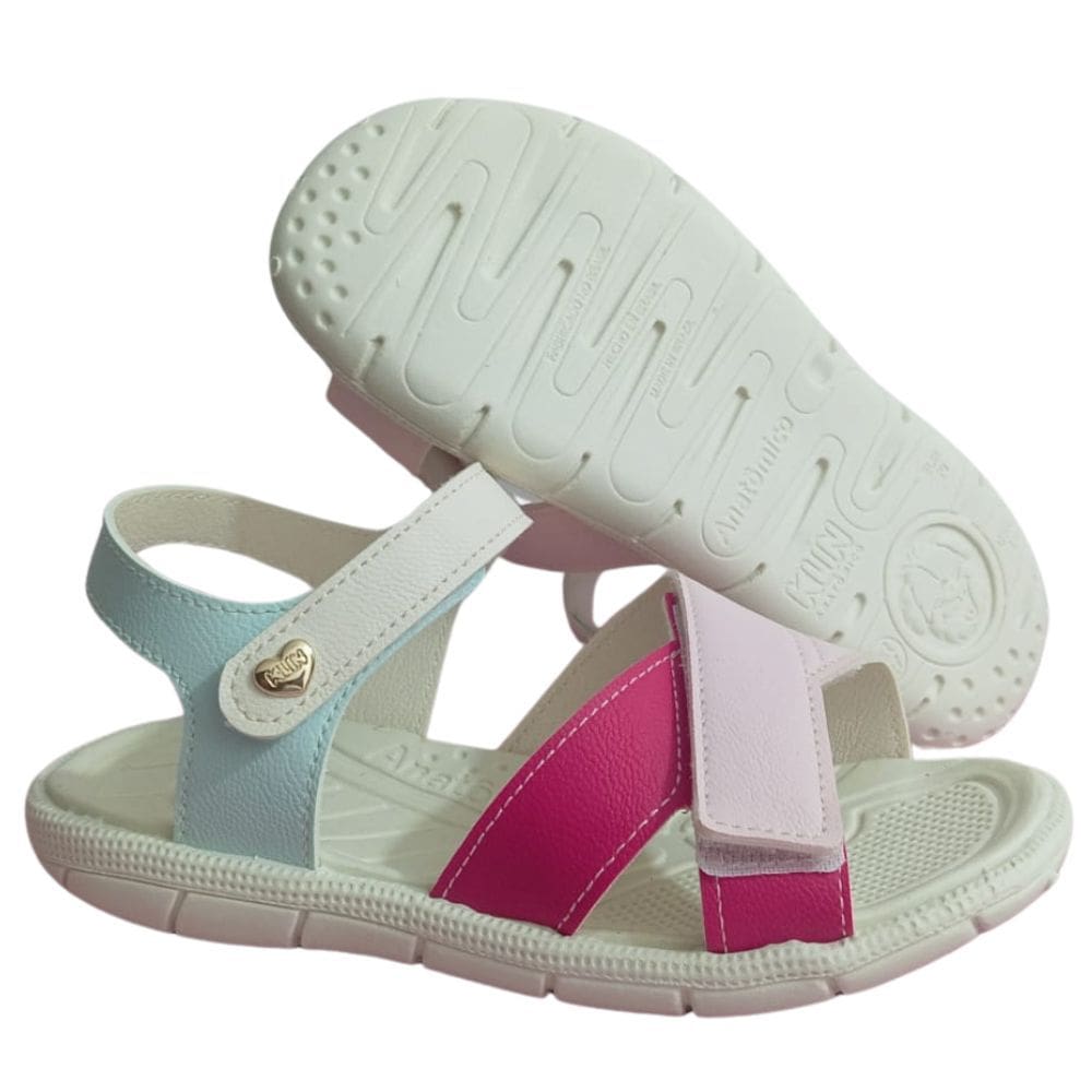 sandalia infantil klin tic tac anatomica detalhe pink