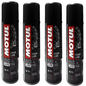 Kit Com 4 Lubrificantes Corrente Moto Bike Motul C2 Chain Lube Road 200Ml