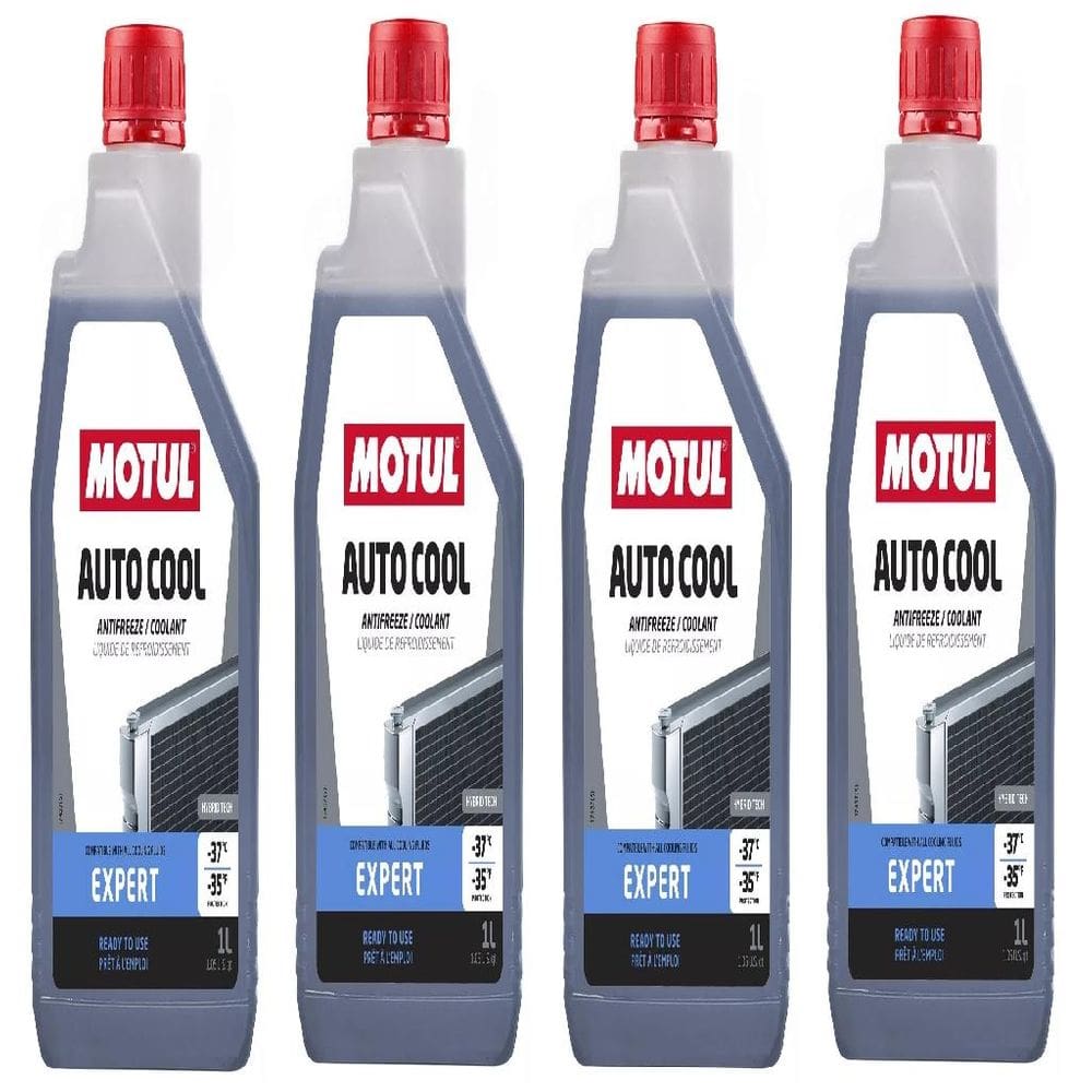 Kit Com 4 Fluido Motul Auto Cool Expert Radiador Arrefecimento -37º Br 1L
