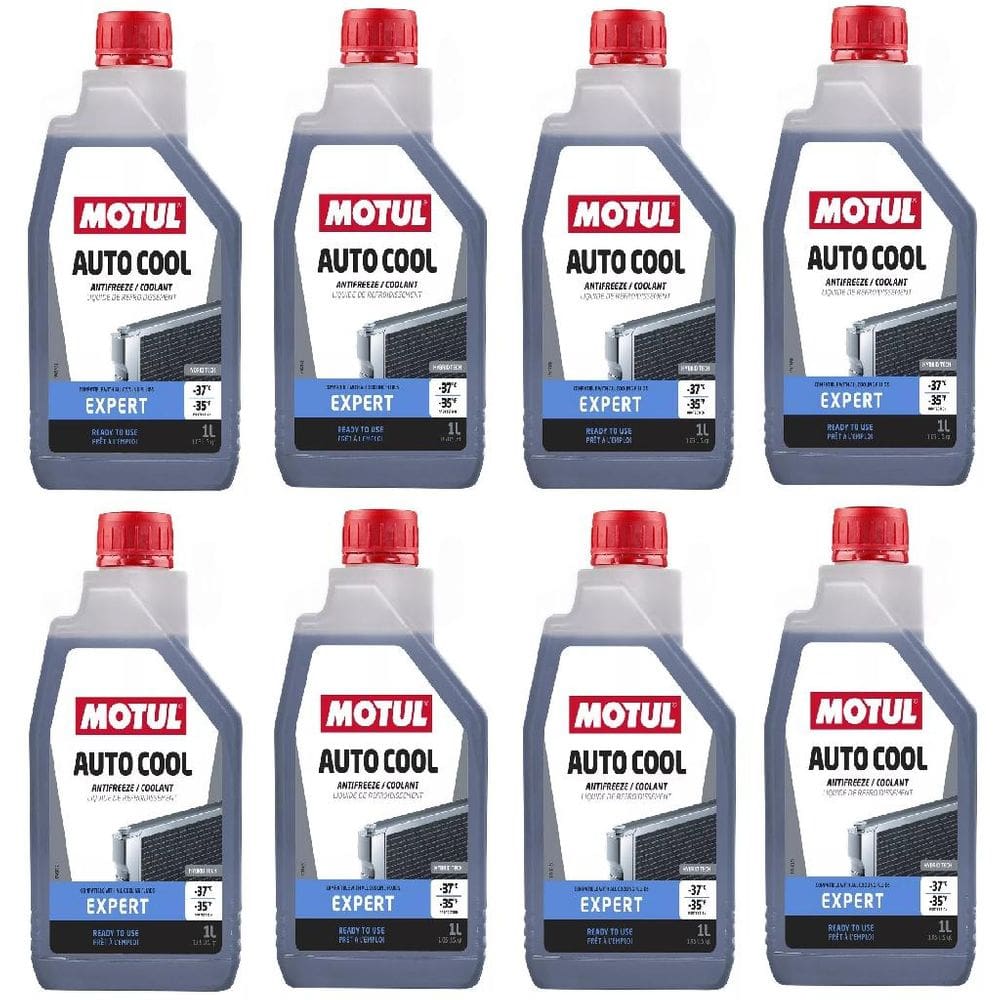 Kit Com 8 Fluido Motul Auto Cool Expert Radiador Arrefecimento -37º 1L