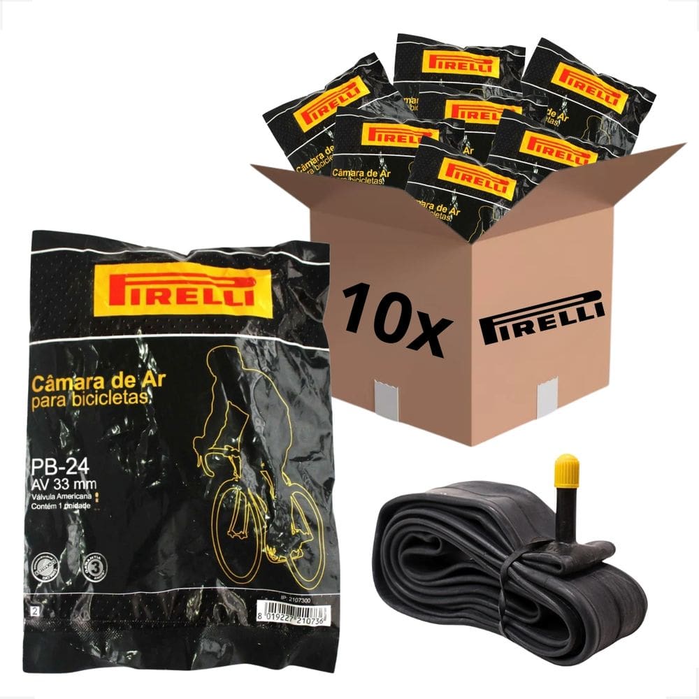 Kit 10 Câmara De Ar Bicicleta Aro 20 Pirelli Bico Grosso