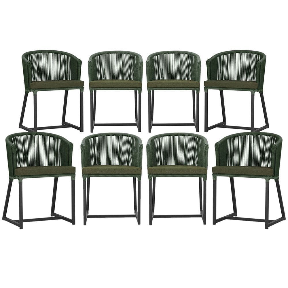 8 Cadeiras de Jantar Área Noronha em Alumínio