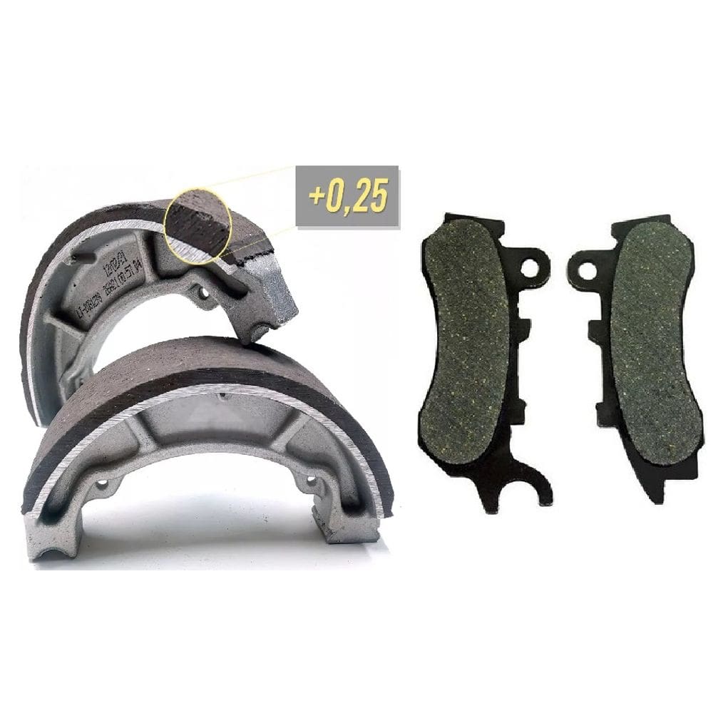 kit Freio combinado Patim 0.25 + Pastilha Moto Titan Fan 160 2018 2019 2020 2021 2022 2023 cbs