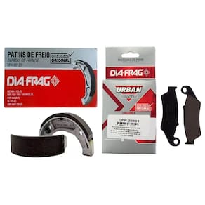 Kit Patim E Pastilha Biz 125 2006 2007 2008 2009 2010 2011 2012 2013 2014 2015 2016 2017 Dianteira + Traseira Diafrag