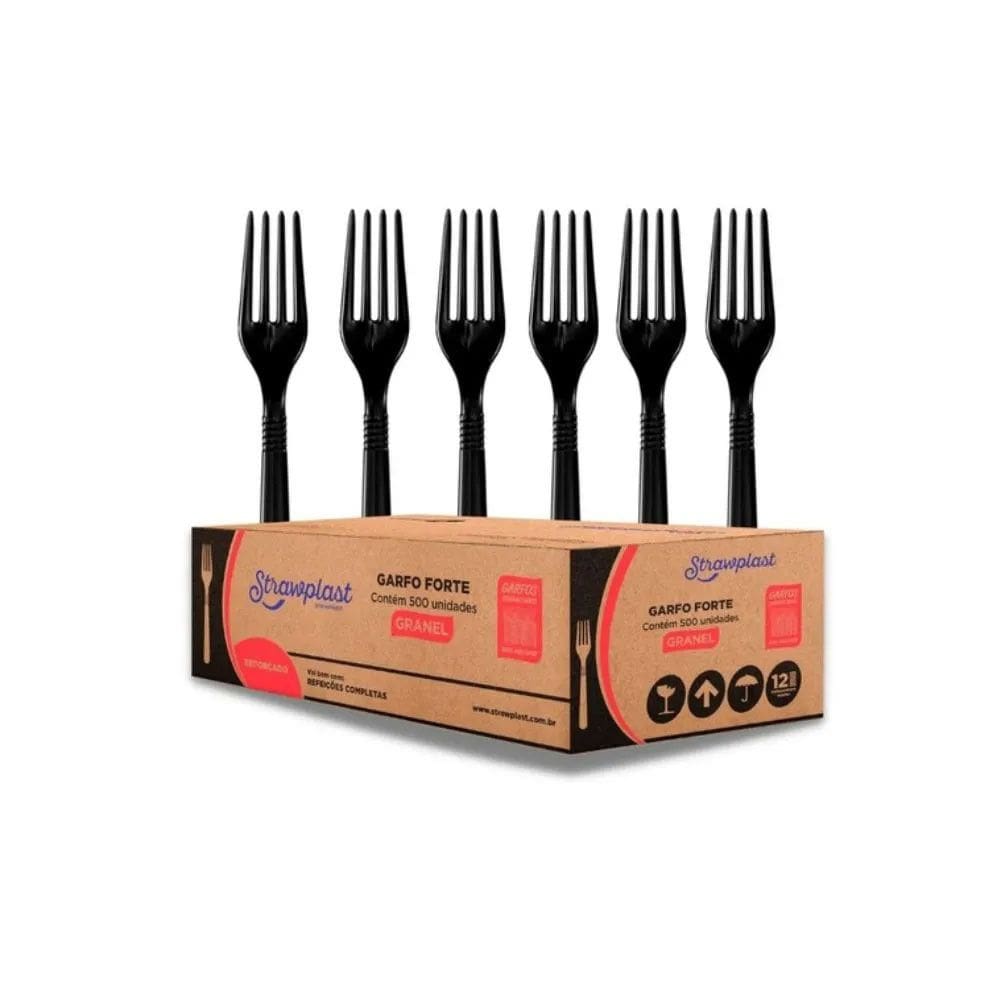 Garfo Forte Granel cx c/500 - Strawplast