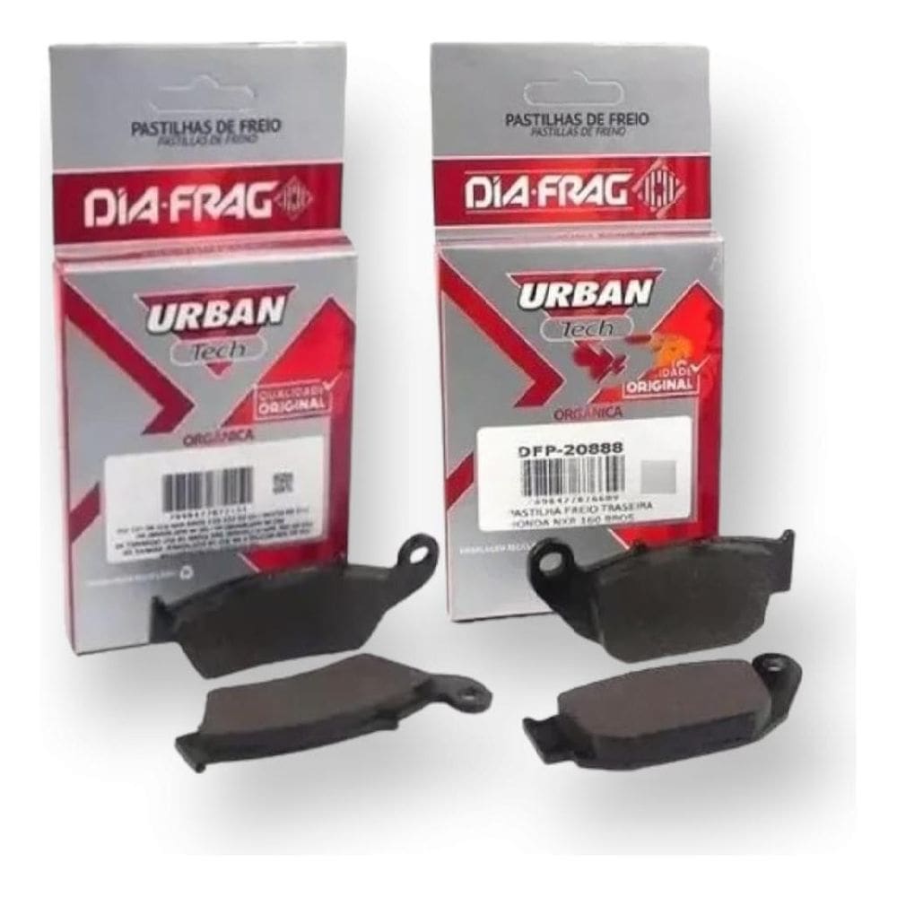 Kit Pastilha Freio Dianteira + Traseira Honda Bros 160 Esdd cbs