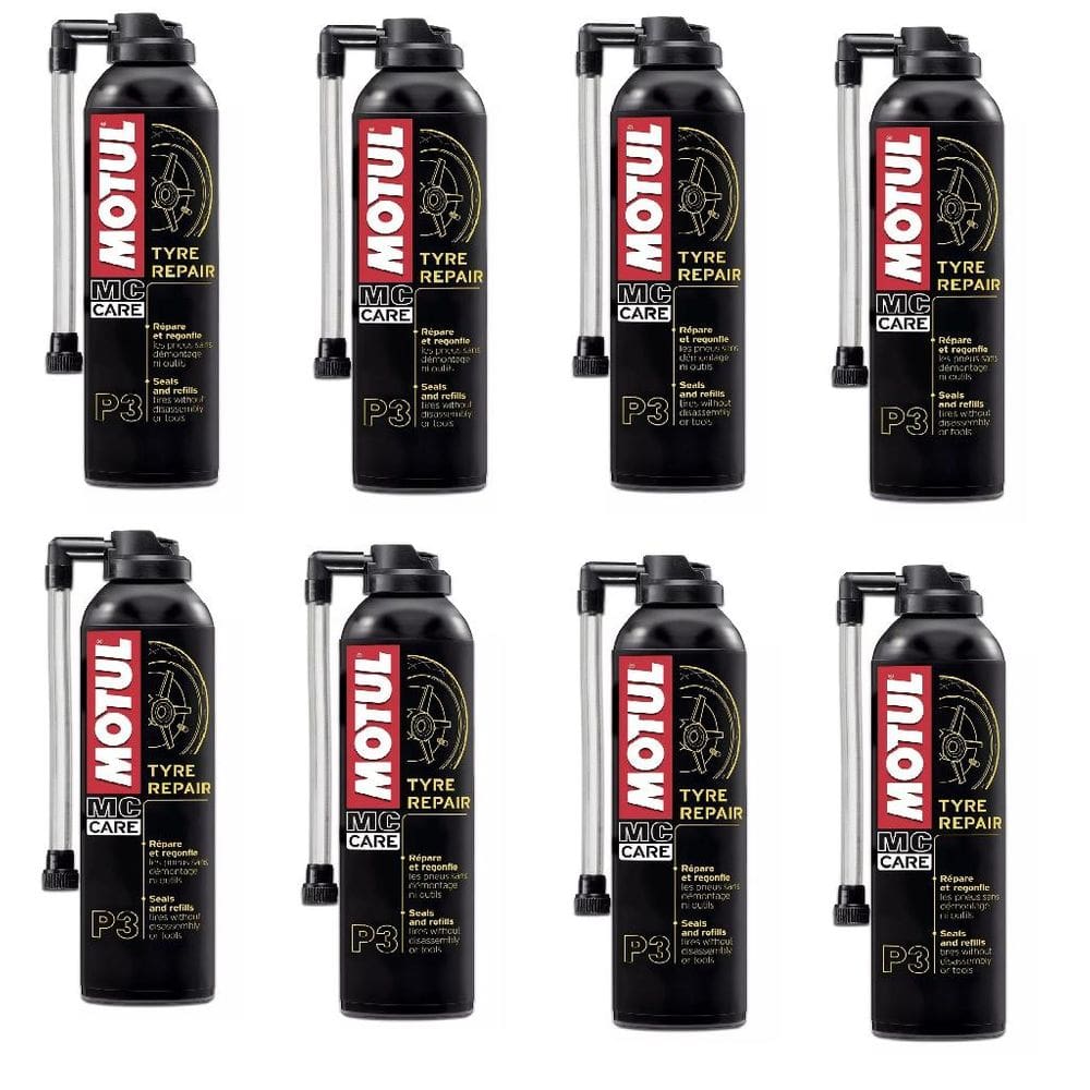 Reparador Pneu Furado Motul P3 Tyre Repair 0,3L 666 8 Unidades (Carro/Moto)