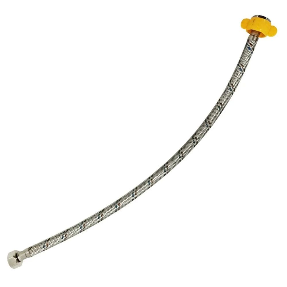 Engate Rabicho Mangueira Flexivel 60 cm Monocomando Conexao Femea Trançado Torneira Cozinha