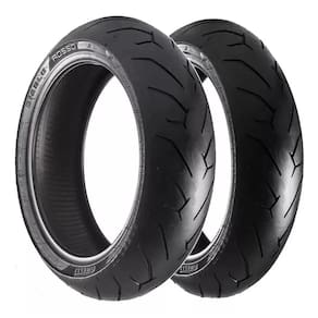 PAR PNEU MOTO 110/70r-17 + 130/70r-17 PIRELLI ROSSO 2 HORNET BANDIT KAWASAKI