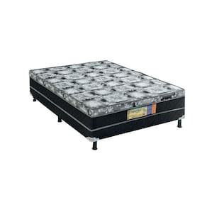 Cama Conjugado Casal Super Premium Espuma D28 1,88 X 1,38 X 0,52 Branco E Preto