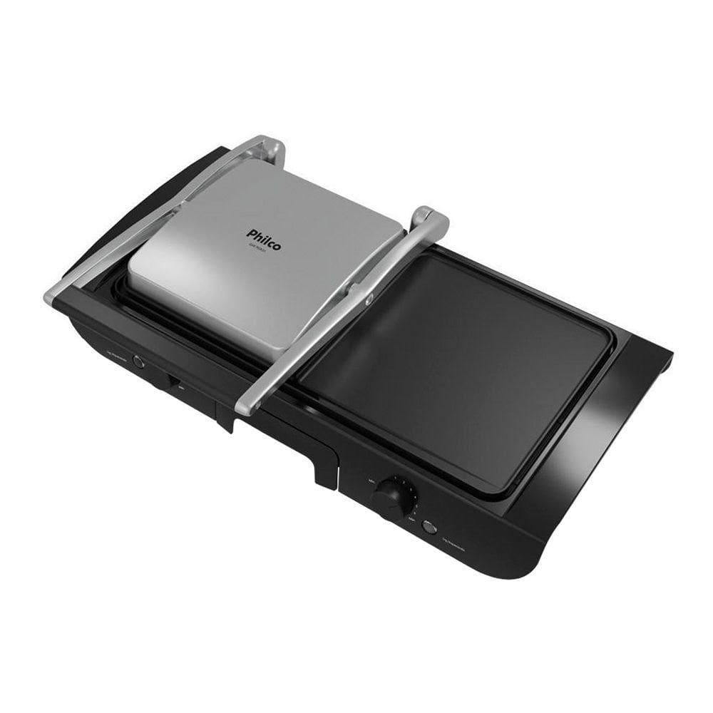 Grill Philco Pgr31 2 Em 1 Inox - Preto 127v