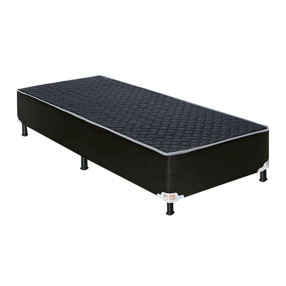 Base Cama Solteiro 1,88 X 0,88 X 0,42 Suede Preto