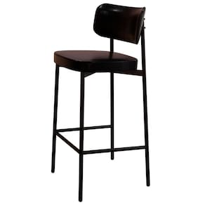 Banqueta Alta Bar Estofada Ella M25 Sintético Preto - Mpozenato