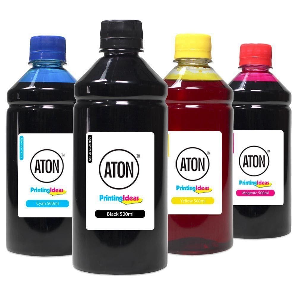 Kit 4 Tintas Para Epson T504 Cmyk Aton Corante 500ml